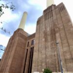 Battersea power station outside and looking uo